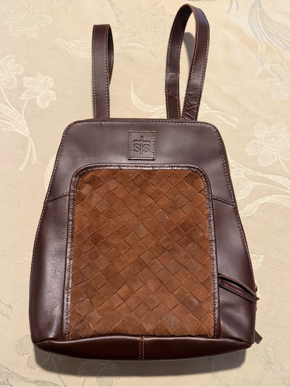 STS Ranchwear Basket Weave Leather Backpack and Wallet